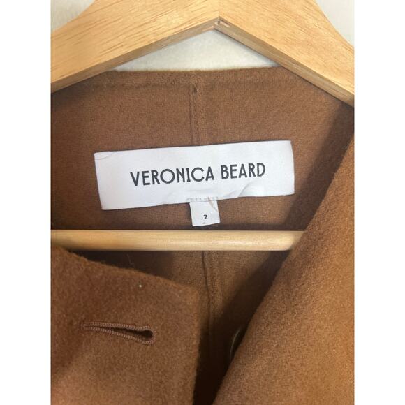 NEW Veronica Beard Lyssa Cropped Wool Blend Jacket Brown Size: 2 - Picture 4 of 7